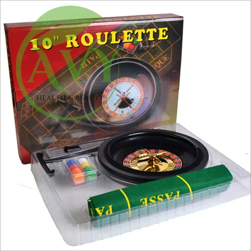 10 Inch Roulette Set Game with Tablecloth, Chips, and Beads - Image #3