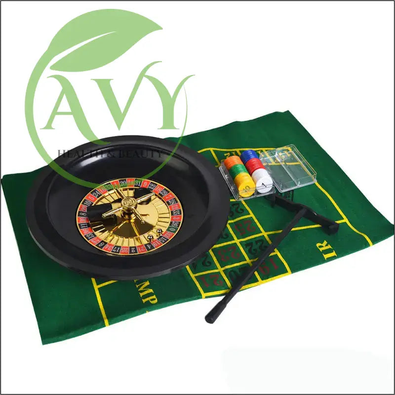 10 Inch Roulette Set Game with Tablecloth, Chips, and Beads - Image #2