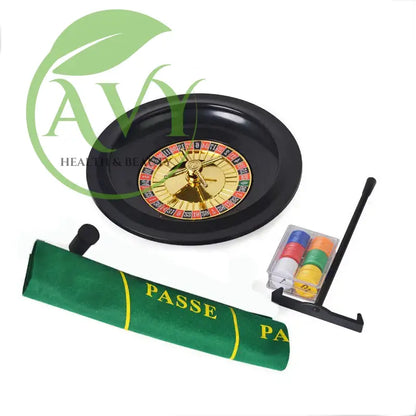 10 Inch Roulette Set Game with Tablecloth, Chips, and Beads - Image #4