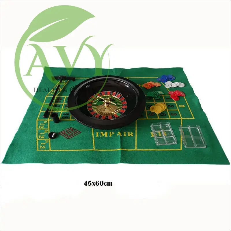 10 Inch Roulette Set Game with Tablecloth, Chips, and Beads - Image #5