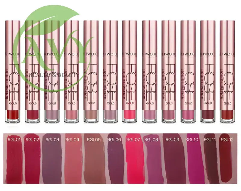 12-Color Best-Selling Long-Lasting Waterproof Lip Gloss Set - Image #1