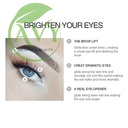 Instructions for brightening eyes with eyeliner