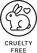 Simple line drawing of a rabbit with heart in circular outline for Face Firming Power Trio Cream.