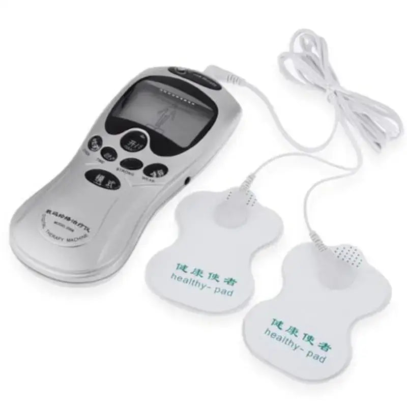 LCD Digital Tens Unit with electrode pads for acupuncture therapy and shoulder massager.