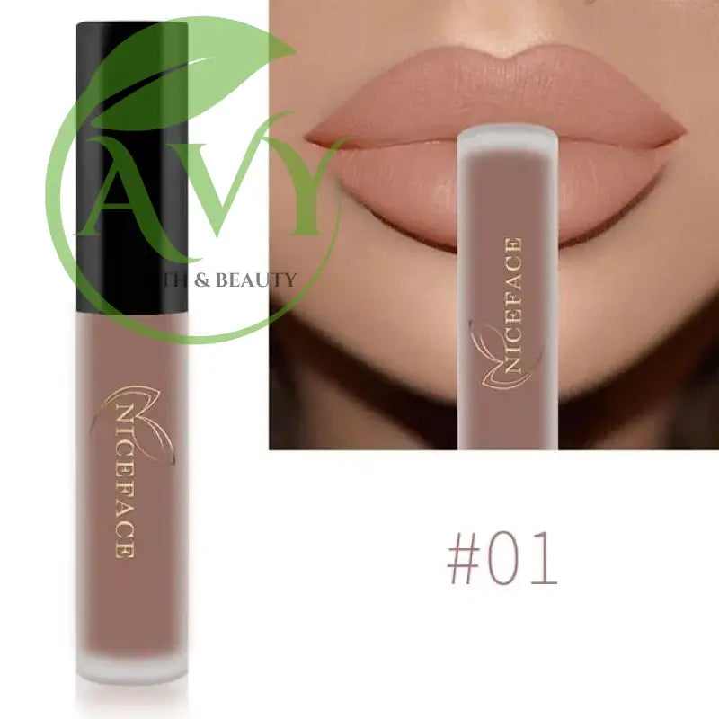 Shade #01 nude matte liquid lipstick