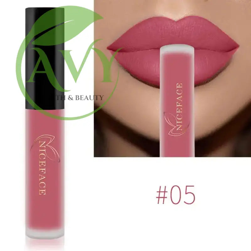 Shade #05 pink matte liquid lipstick