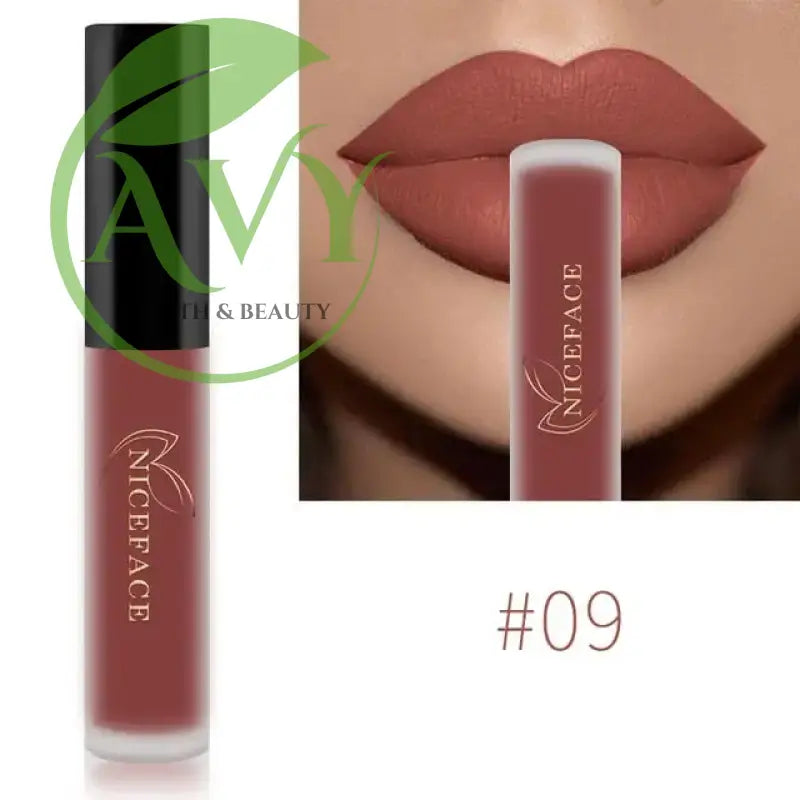 Shade #09 red matte liquid lipstick