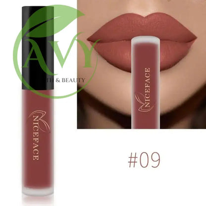 Shade #09 red matte liquid lipstick