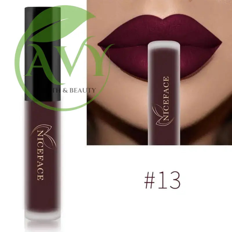 Shade #13 dark matte liquid lipstick