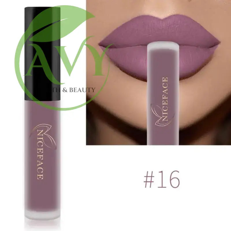 Shade #16 purple matte liquid lipstick