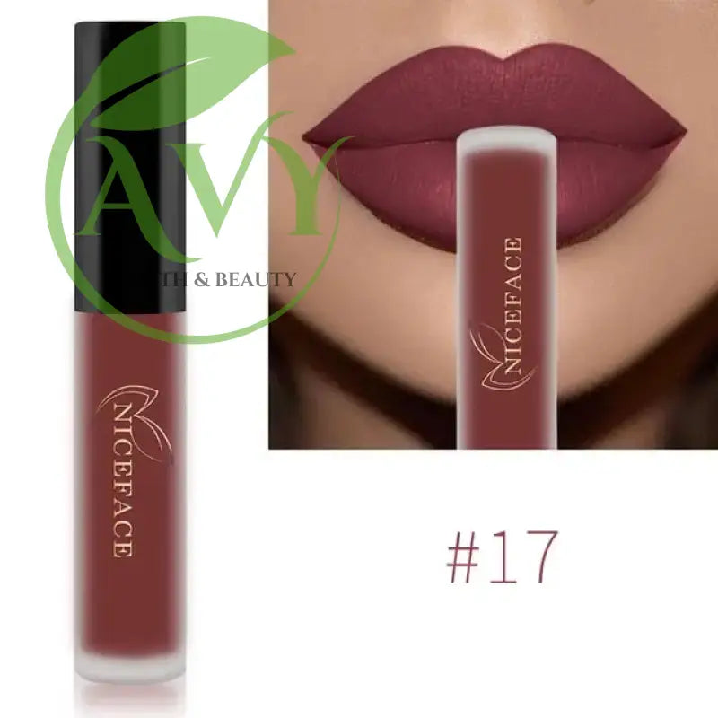 Shade #17 red matte liquid lipstick