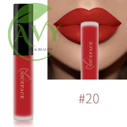 Shade #20 red matte liquid lipstick