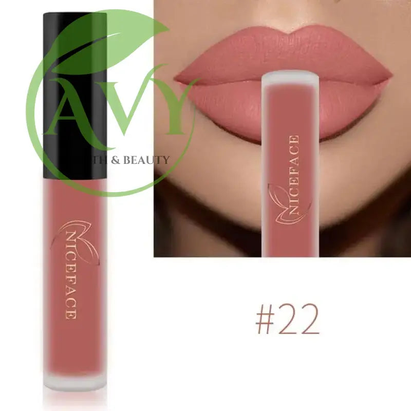 Shade #22 nude matte liquid lipstick