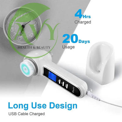 3-in-1 Electric Facial Cleanser: Sonic Vibration Brush for Deep Cleaning and Exfoliation - Image #5