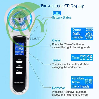 3-in-1 Electric Facial Cleanser: Sonic Vibration Brush for Deep Cleaning and Exfoliation - Image #6