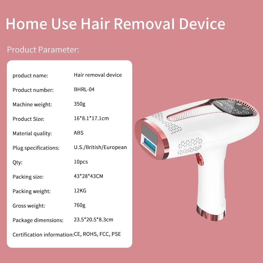 Freezing point hair removal device