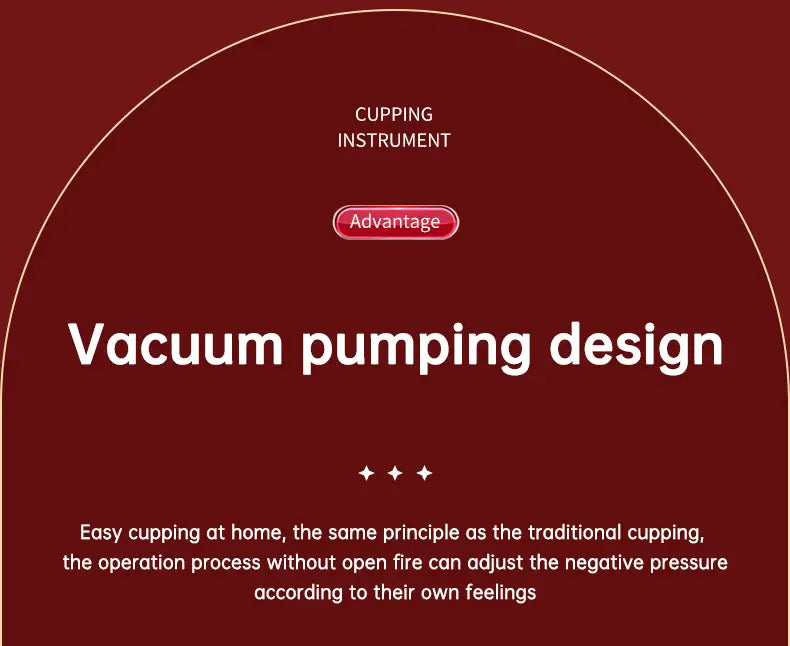 Diagram of vacuum pumping design for the Rechargeable Electric Cupping Therapy Set.