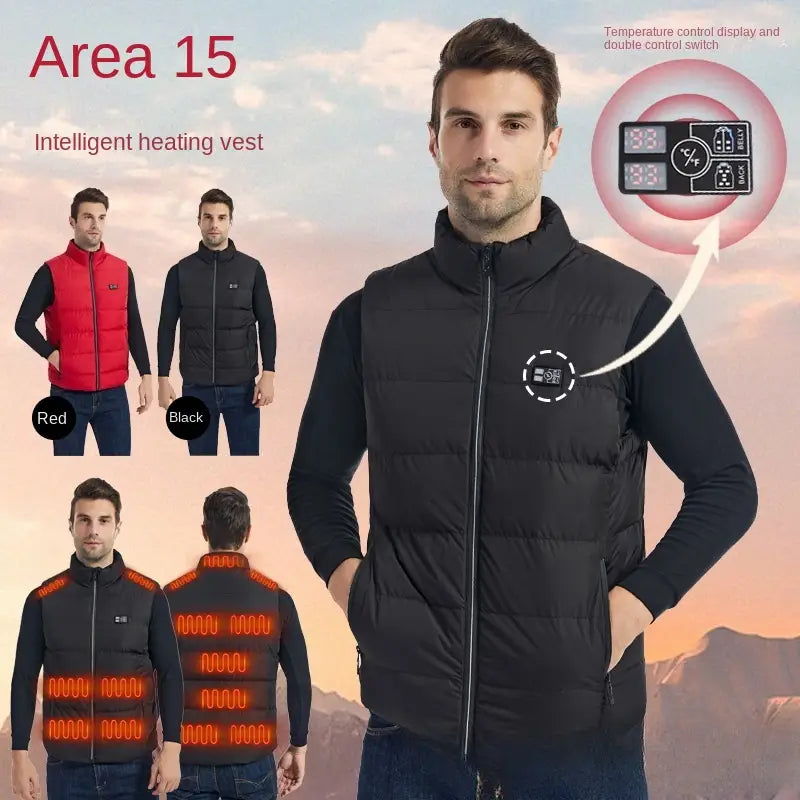 Winter SMART heating vest: Anti- cold electric heating clothes