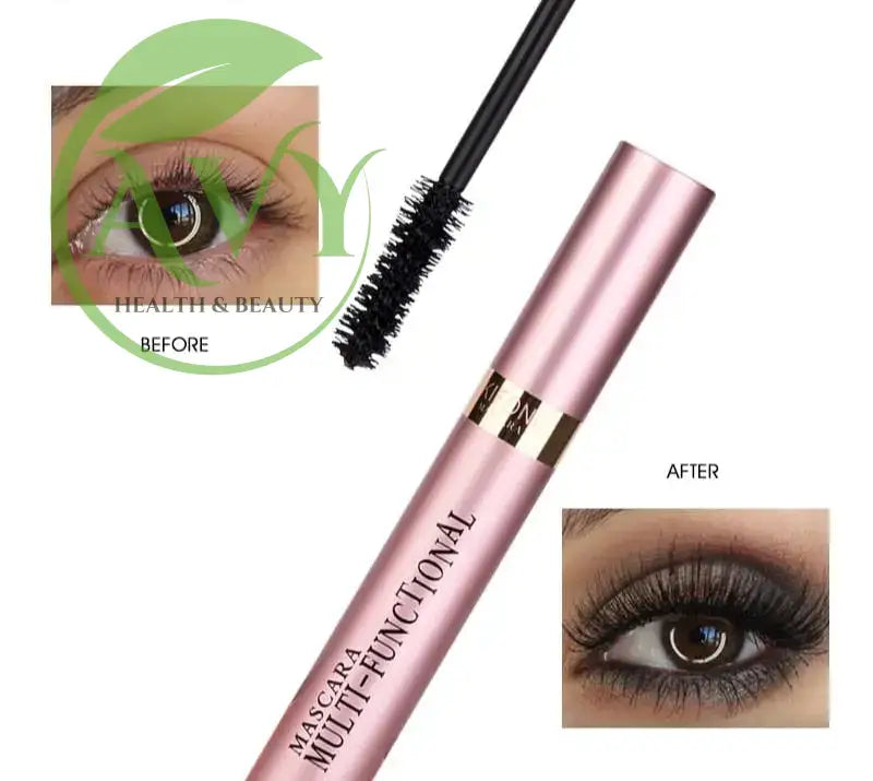 4D Silk Fiber Lash Mascara - Waterproof Lengthening Mascara for Stunning Eyelashes - Image #1