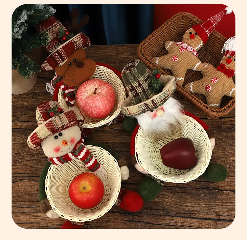 Christmas decoration: Santa Clauss candy baskets