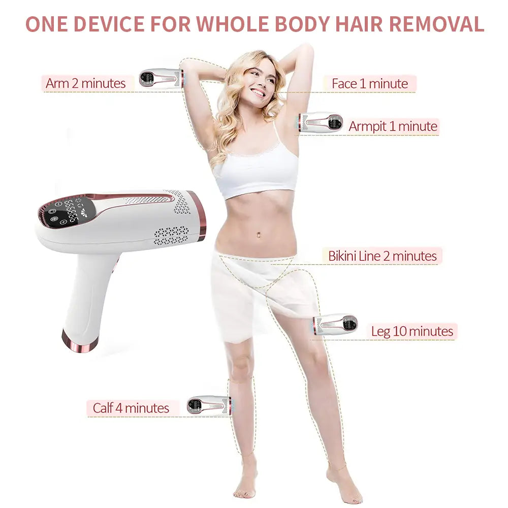 Freezing point hair removal device