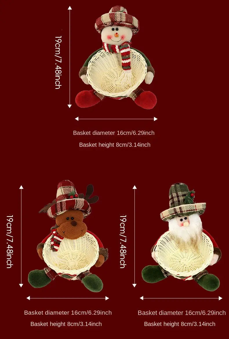 Christmas decoration: Santa Clauss candy baskets