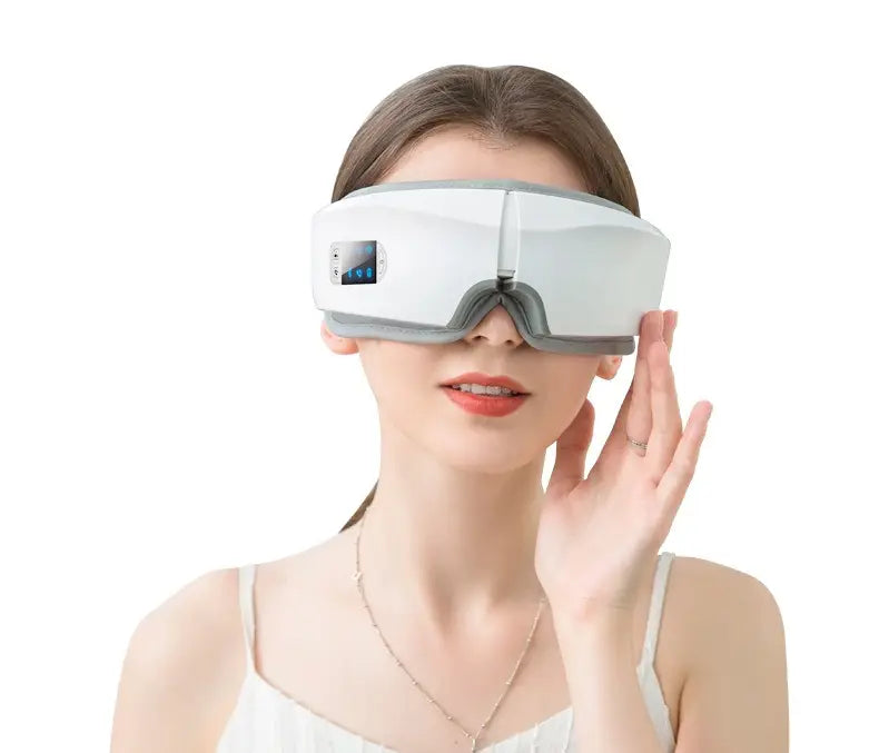 Futuristic 4D Eye Massager with Air Pressure, Hot Compress, and Bluetooth by Avy Health