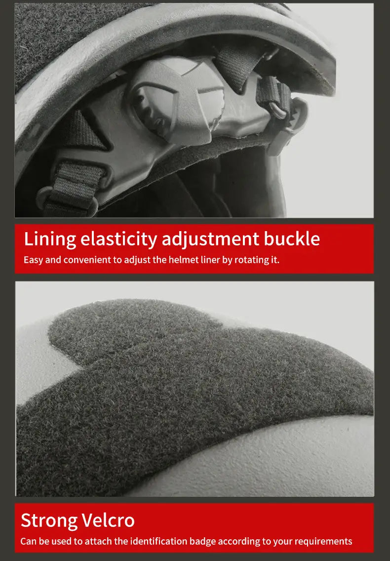 Adjustable features of FAST Lightweight PE Bulletproof Helmet for ballistic defense.