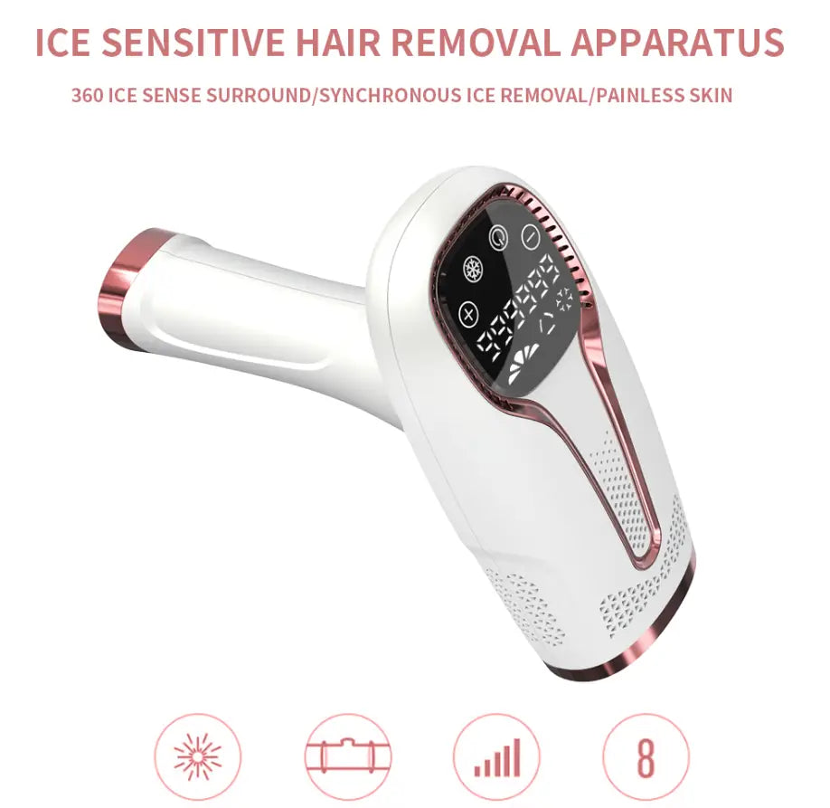 Freezing point hair removal device