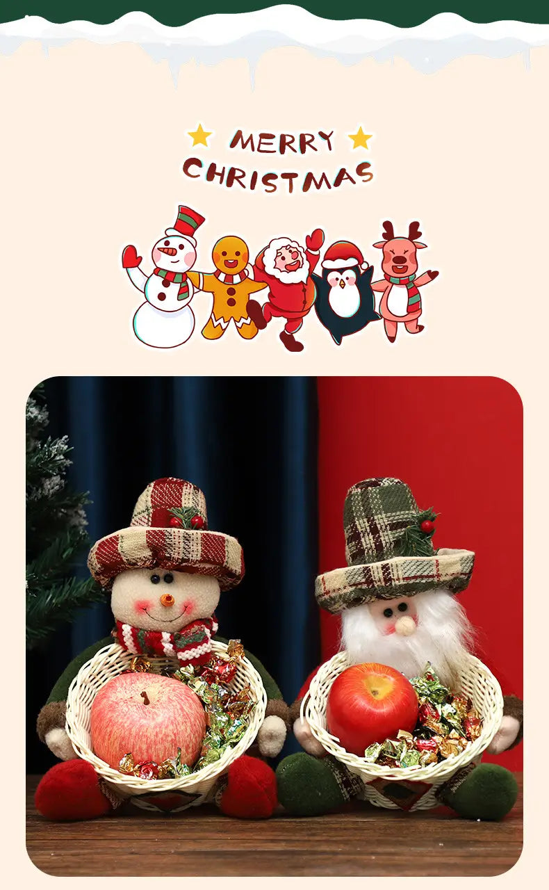 Christmas decoration: Santa Clauss candy baskets