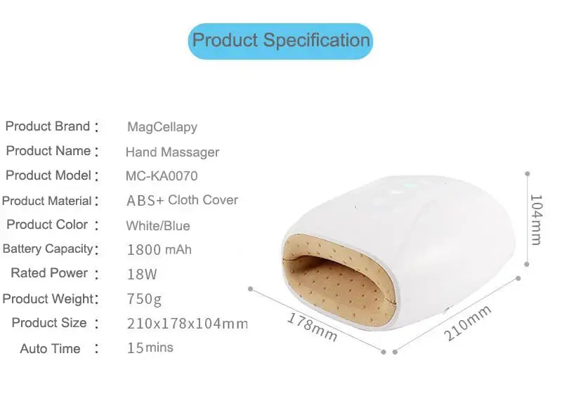 Electric Hand Massager with ergonomic design for finger acupoint therapy and relaxation