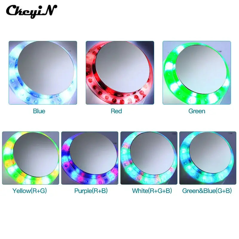 Circular LED light rings in various colors for the 7 Colors LED Light Photon Face Care Device.