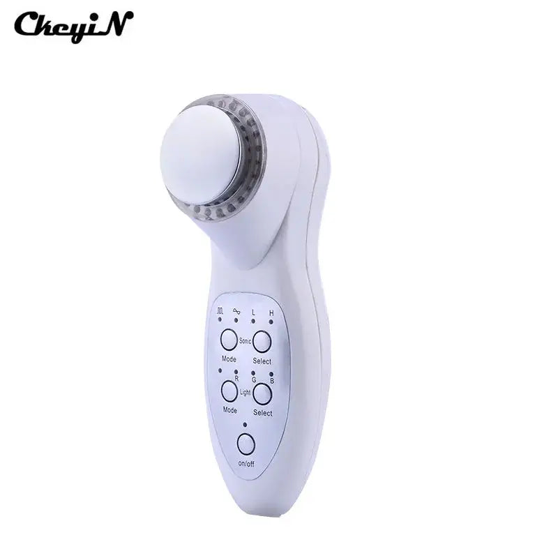 Handheld Light Photon Face Care Device for anti-aging and deep cleansing with LED settings.