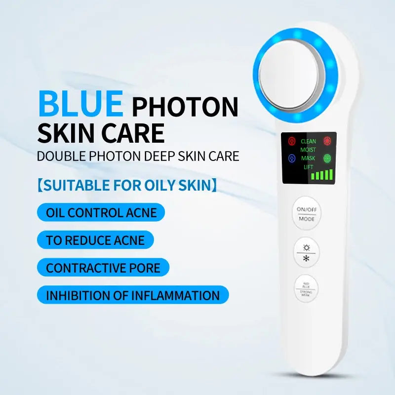 Ultimate Spa Experience: Professional Facial Lifting Vibration Massager with Hot/Cold Hammer and Ultrasonic Cryotherapy