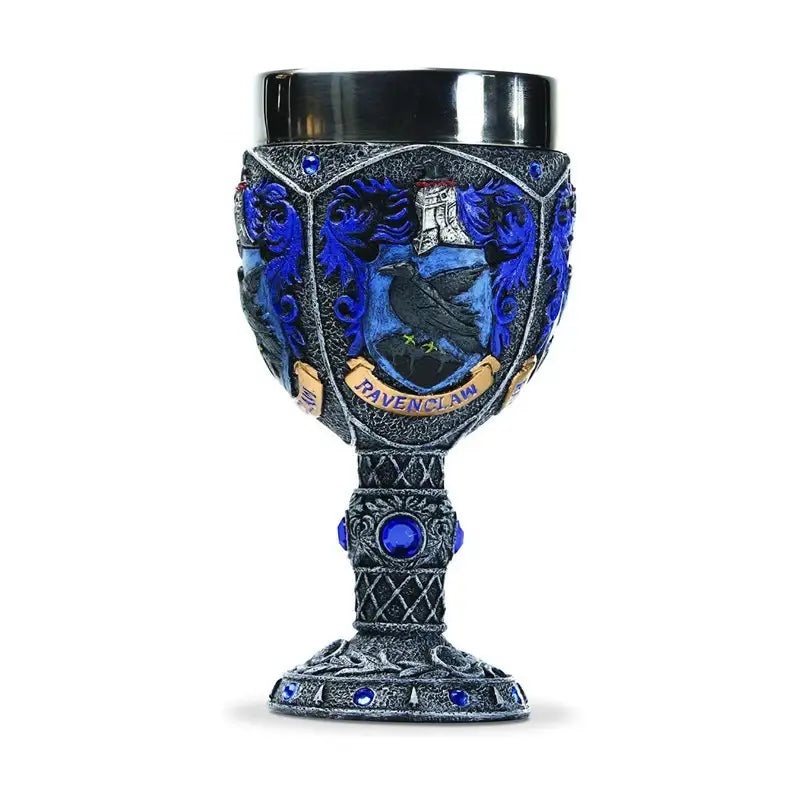 Handmade Stainless-Steel Goblet & 3D Resin Artistic Wine Glasses