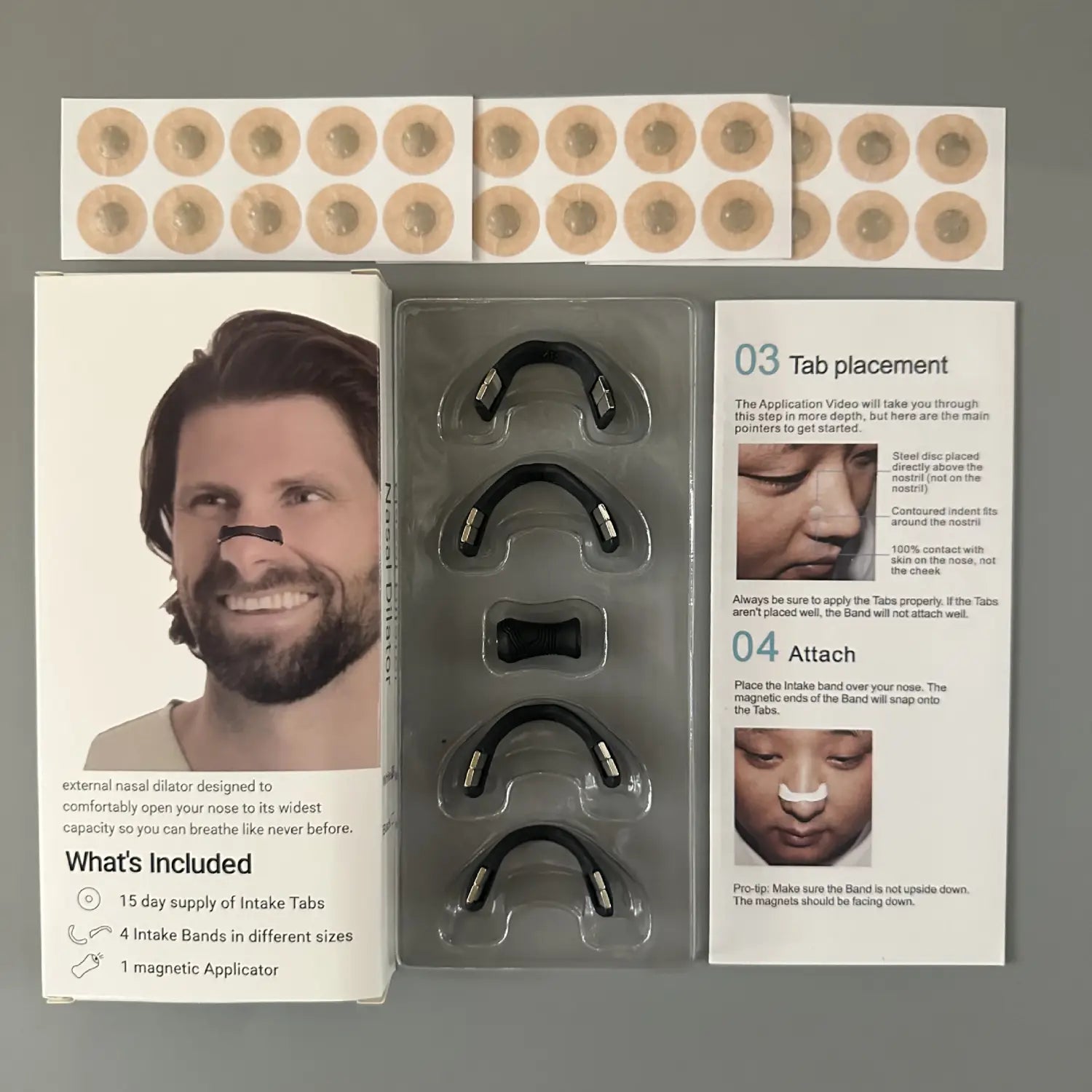 Fake nose and mustache disguise kit with adhesive for enhancing sleep quality while using magnetic nasal strips.