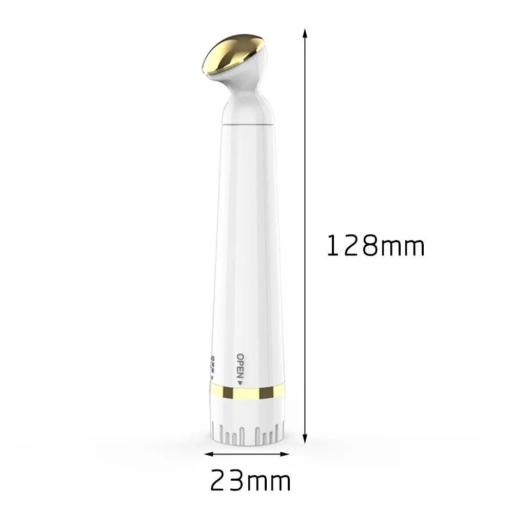 Sleek white Nano Ionic Facial Steamer with gold tip for hot steam facial rejuvenation.