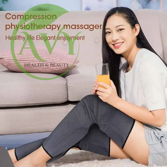 Air Wave Leg Massager with Knee Heating and Calf Kneading - Physiotherapy Instrument