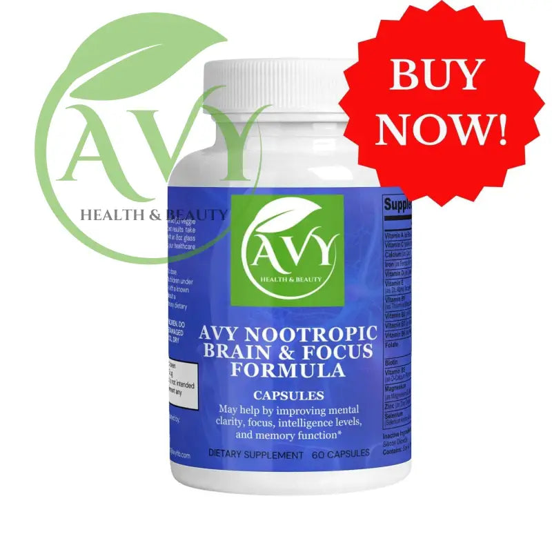 AVY Nootropic Brain & Focus Formula - AVY Health & Beauty