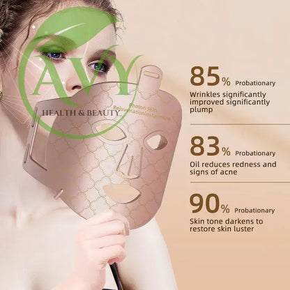 Beauty LED Silicone Mask with Infrared Red-Light Therapy - 8 Colors Skincare Face Masking - Image #5