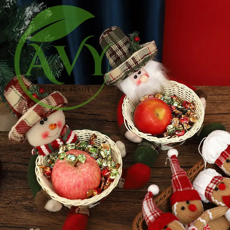 Christmas decoration: Santa Clauss candy baskets - christmas decoration