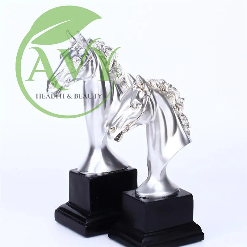 Equestrian Elegance: Sports Resin Horse Head Trophies for Personalized Office Decor and Hallway Gifts - CDJ1005 Silver