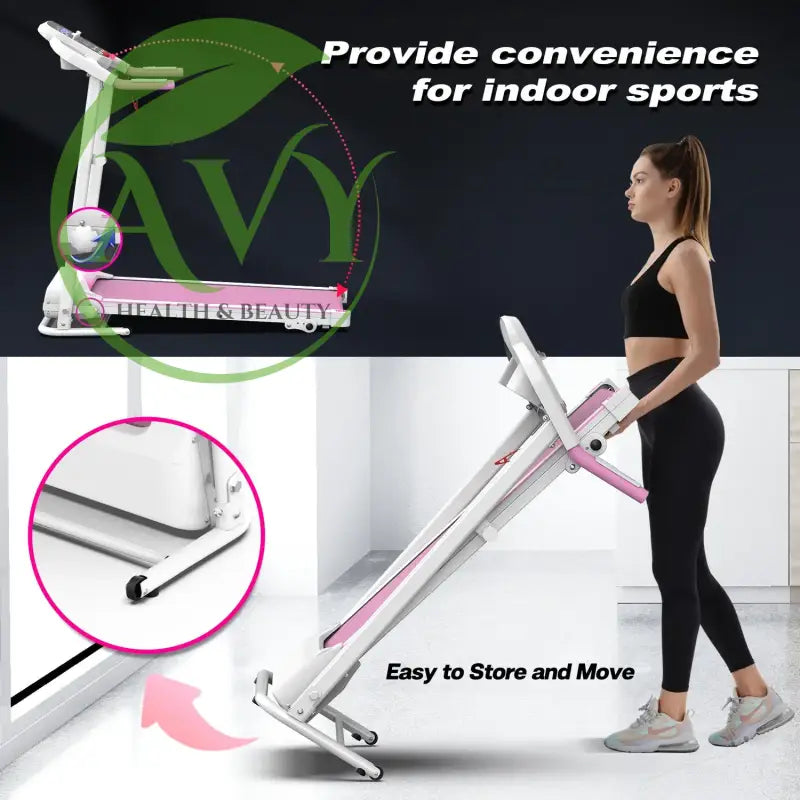 Foldable Electric Treadmill: Compact Running Machine for Home Gym with 2.5HP Motor and 265 lbs Weight Capacity - Image #3