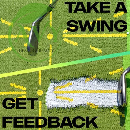 Golf Swing Training Mat: Practice Your Swing and Improve Direction with Traceable Track Ma - Image #4