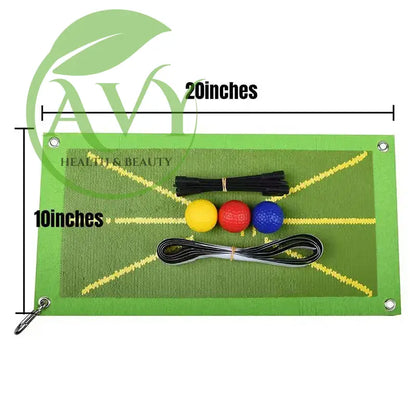 Golf Swing Training Mat: Practice Your Swing and Improve Direction with Traceable Track Ma - Image #3