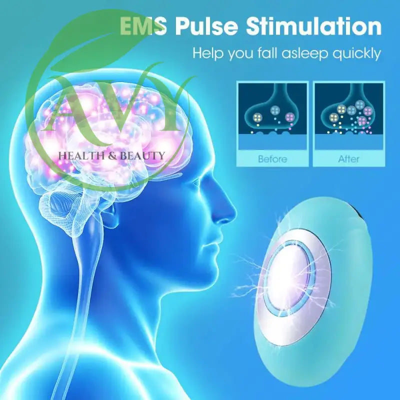 Microcurrent Pulse Massage Device for Sleep Aid and Anxiety Relief - Safe Relaxation Tool for Children and Adults