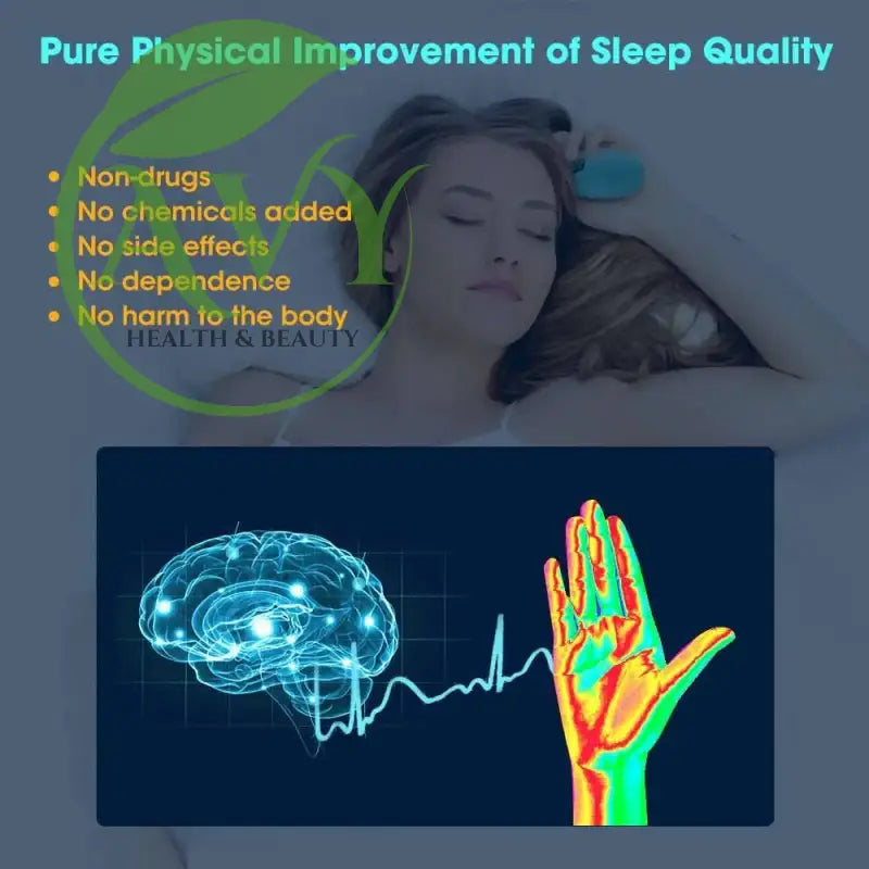 Microcurrent Pulse Massage Device for Sleep Aid and Anxiety Relief - Safe Relaxation Tool for Children and Adults