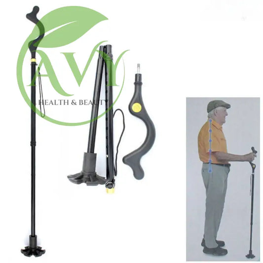 Multi-Functional Folding Posture Cane with Climbing Assist for the Elderly