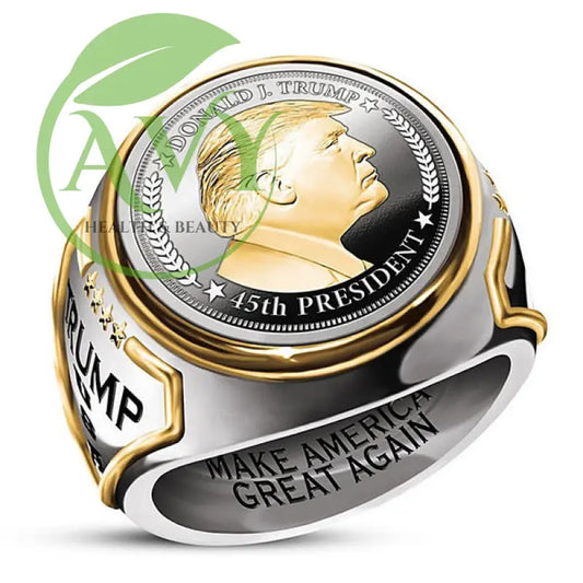 Personalized Donald J.Trump ring - Gold / 6#