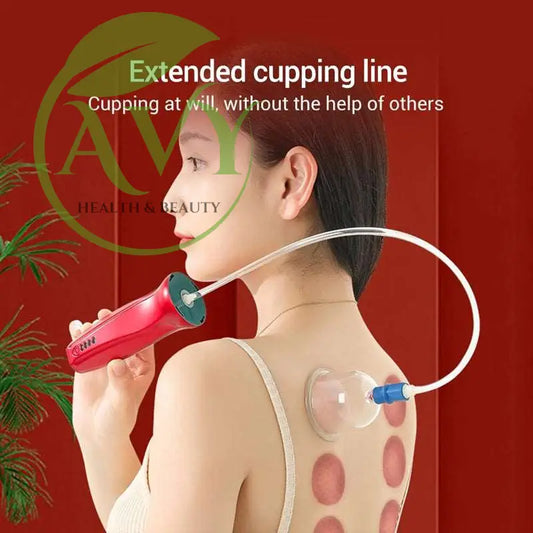 Rechargeable Electric Cupping Therapy Set with Vacuum Suction and Scraping - Meridian Massager for Home Use